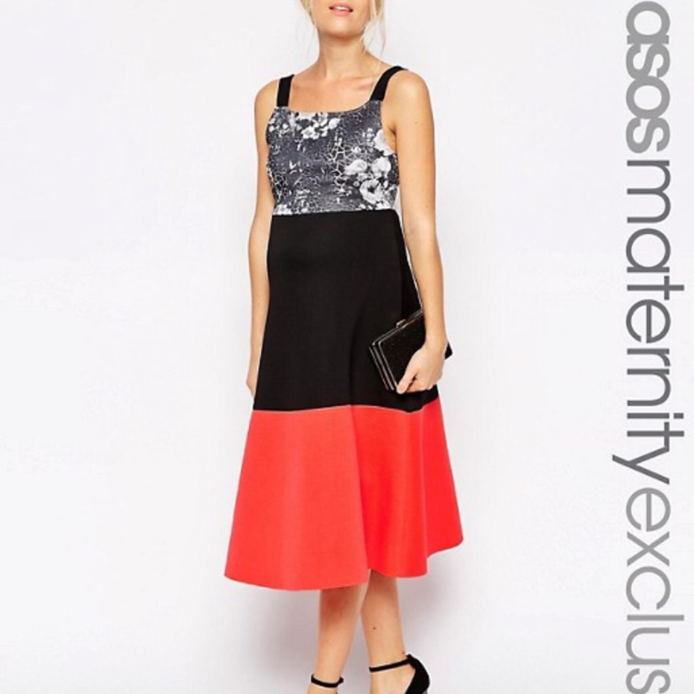 Asos Maternity Scuba Skater Dress
